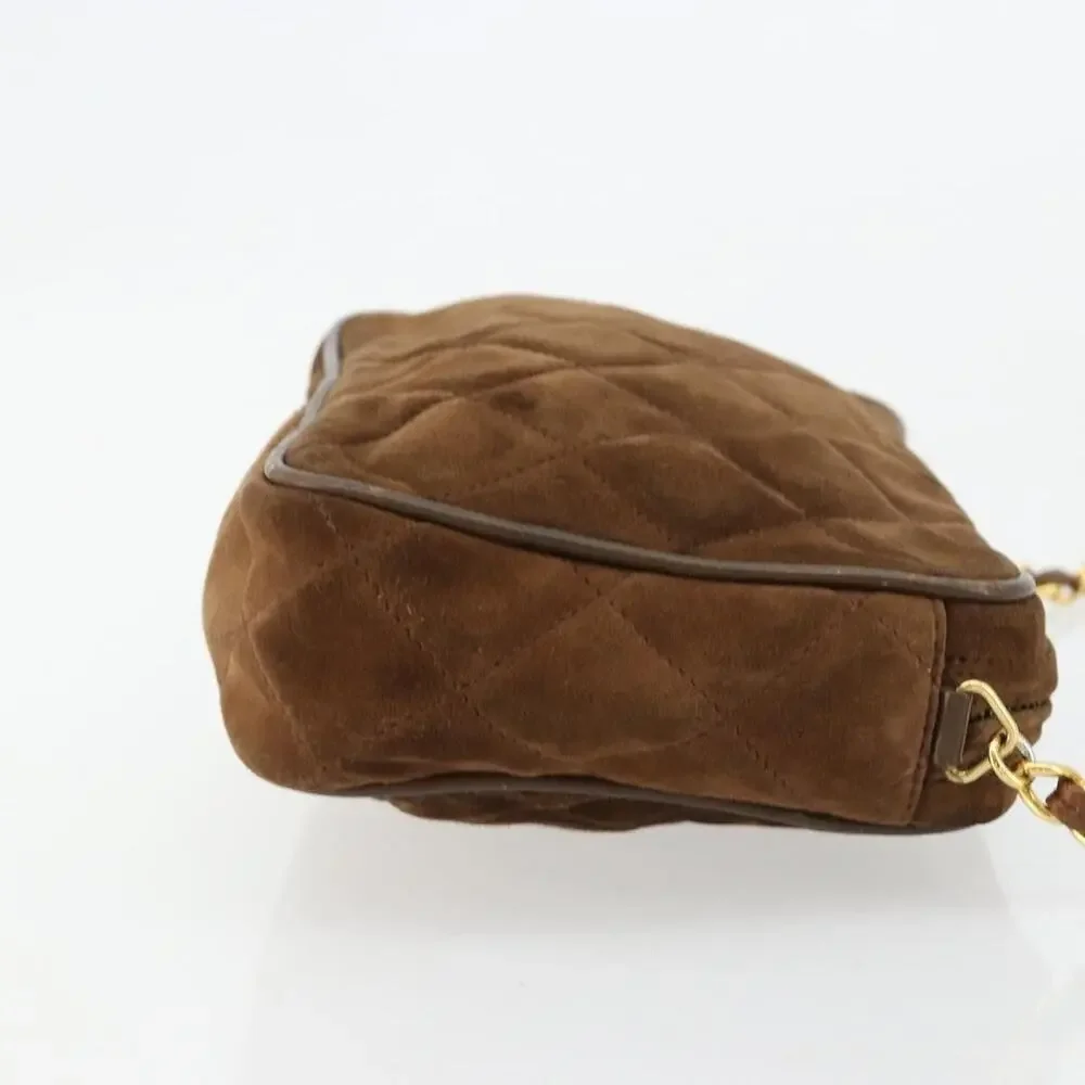 Chanel Matelasse Chain Shoulder Bag Brown